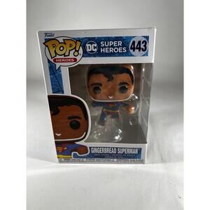 NEW Funko Pop! Vinyl DC Heroes Comics Gingerbread Superman #443 Christmas